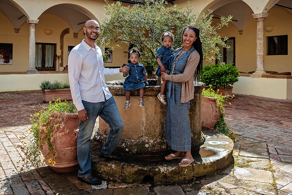 Family photoshoot in Pienza