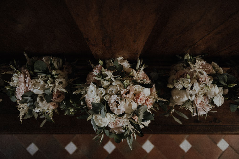 Bridal bouquet, wedding in Tuscany, Italy