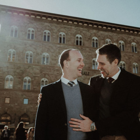 lgbt engagement photos in florence, tuscany