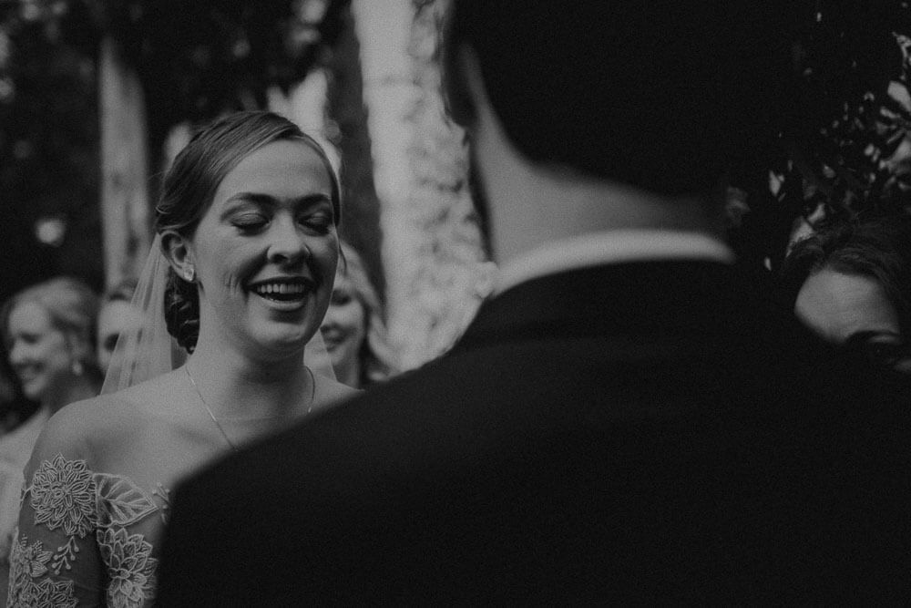 bride and groom look excited for the first time, tuscany wedding