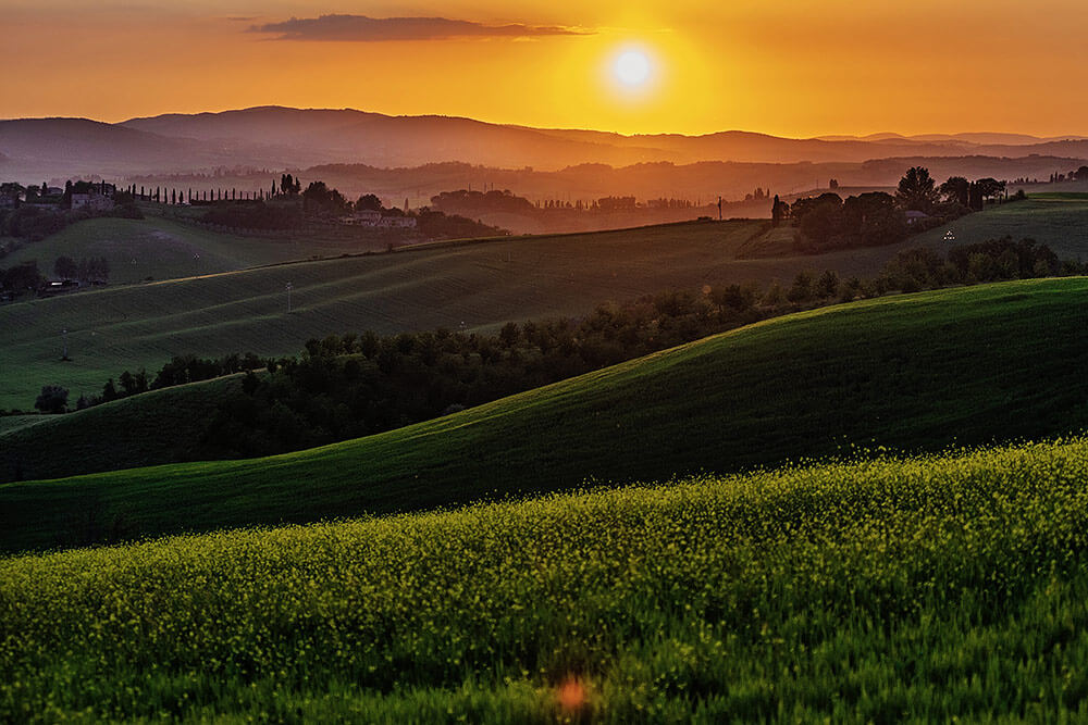 val d'orcia sunset